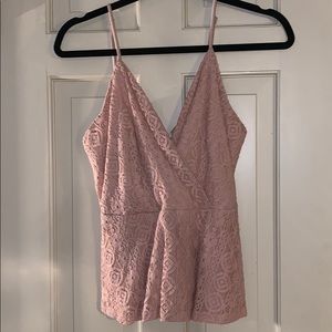 Blush pink lace tank!